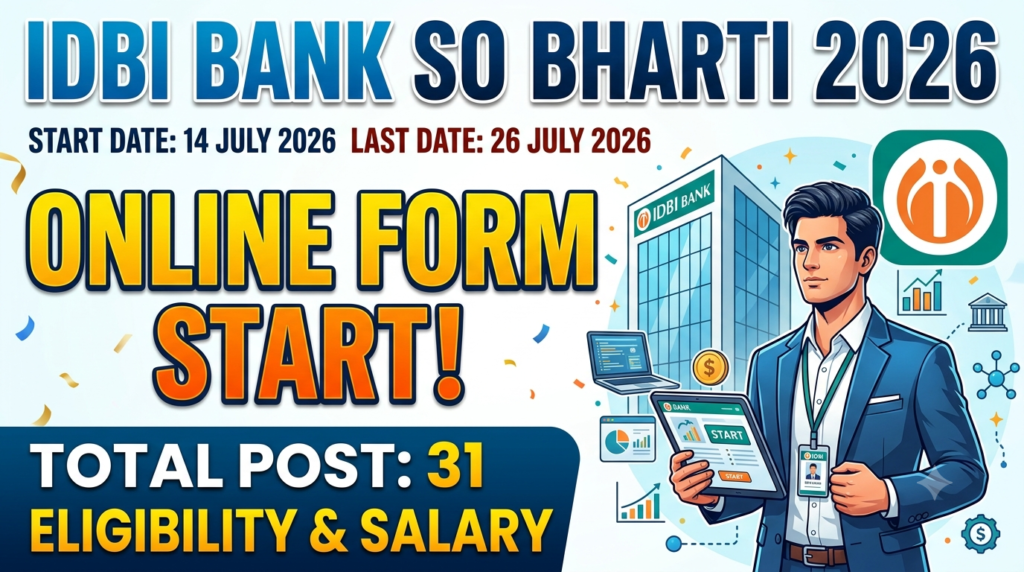 IDBI Bank Specialist Officer SO Recruitment 2026